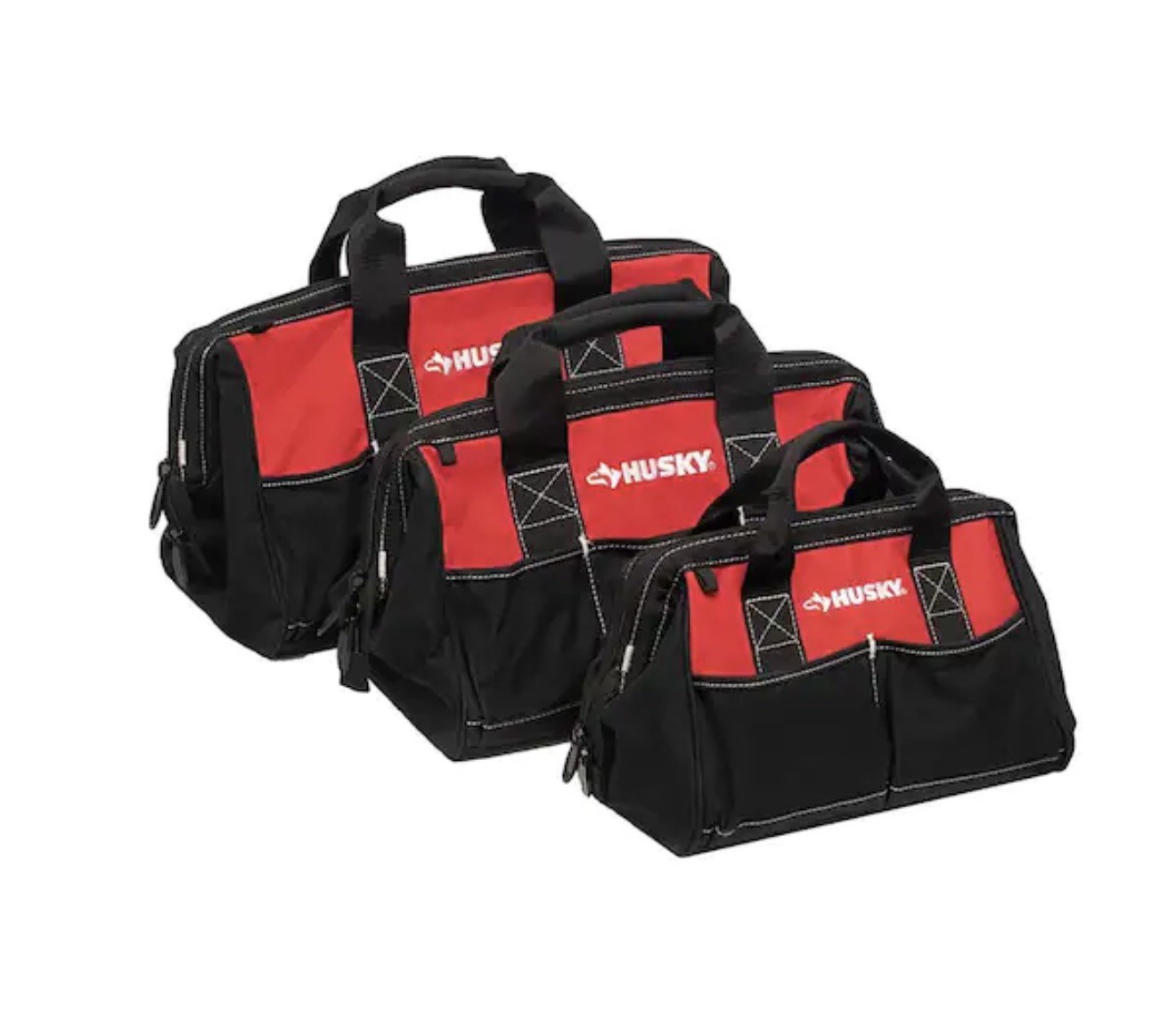Husky 18 in., 15 in. and 12 in. Tool Bag Combo # HD60258A-TH-FD
