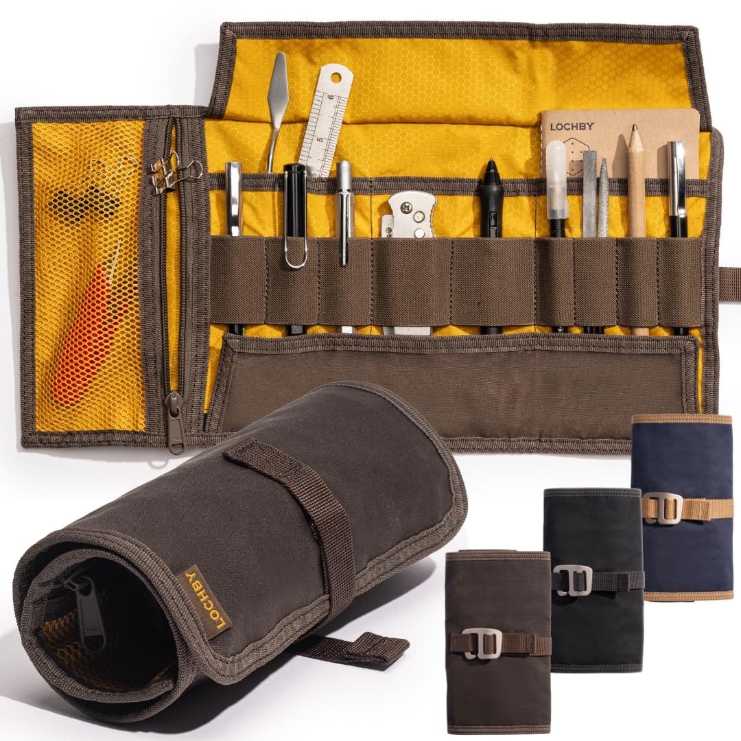 Art & Electronic Organizer | Edc Rollup Tool Bag For Pen Lovers & Tech | Multipo