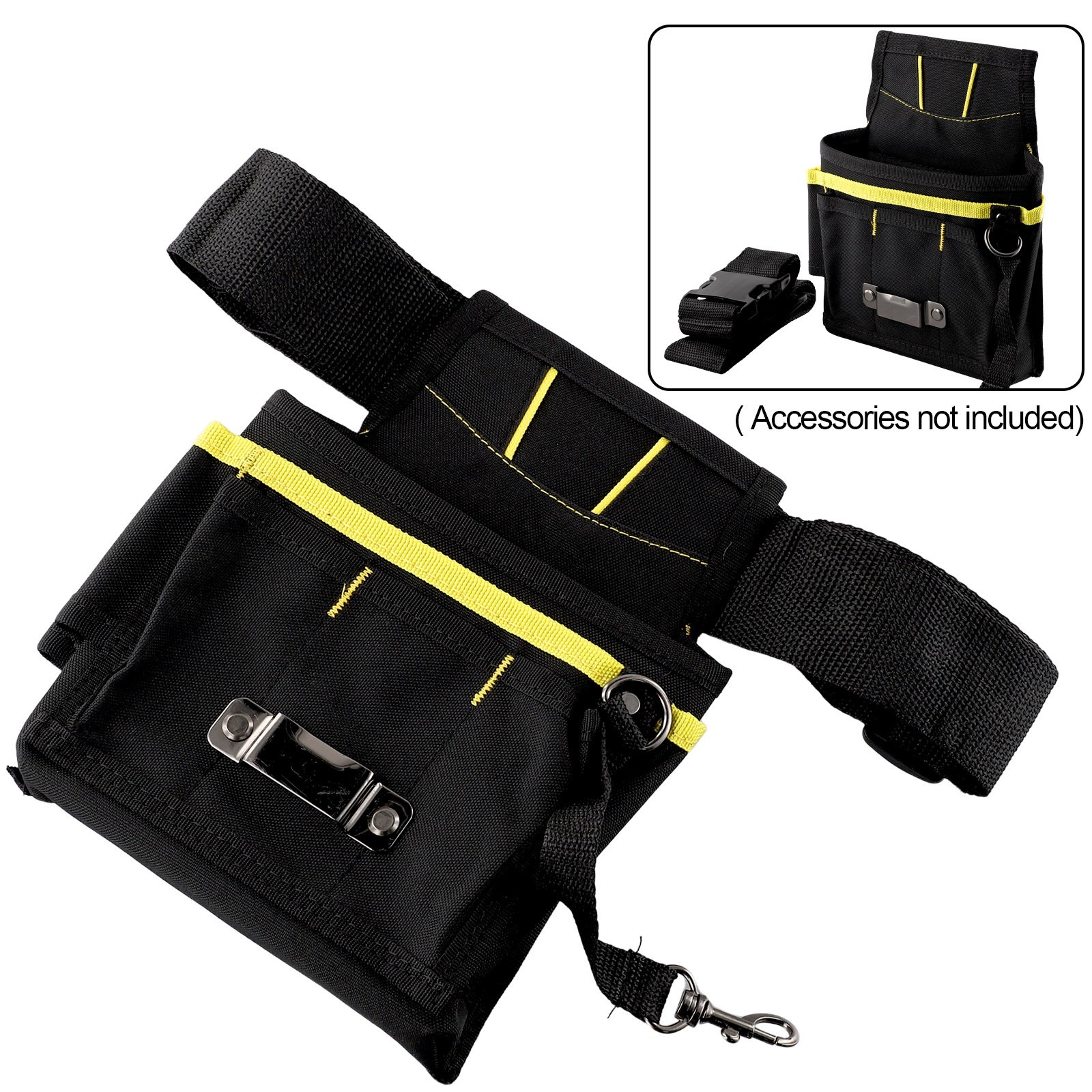 Brand New Tool Bag Waist Storage 600D Oxford Fabric Belt Tool Black Electrician