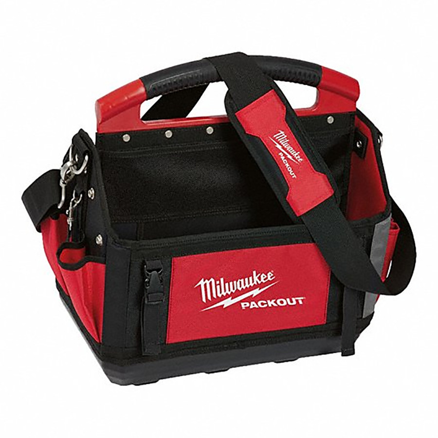 Milwaukee 48-22-8315 15″ PACKOUT Storage Tote, 32 Total Pockets Metal Tape Clip