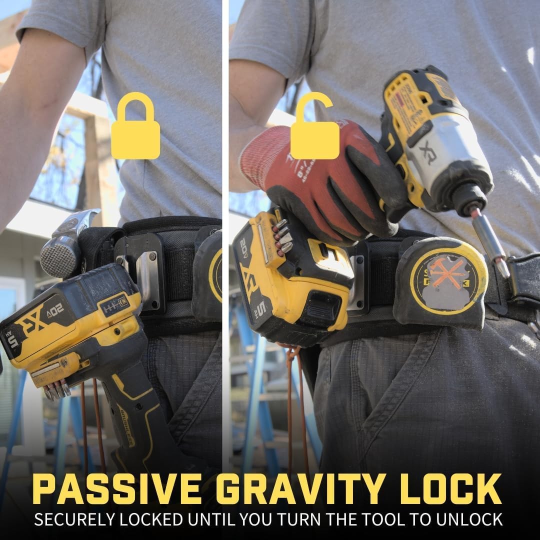 PinPal Pro | Universal Tool Holster Gravity Locking ClipOn Tool Belt Holder …