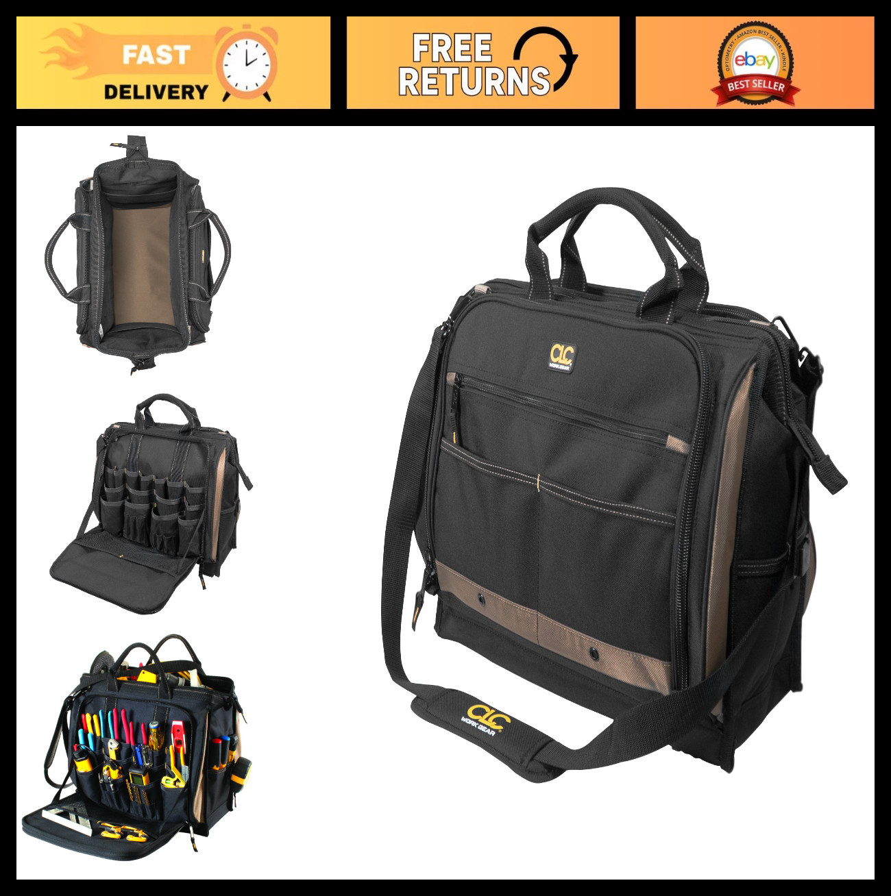 Multi-Compartment 50 Pocket Tool Bag – Durable, Versatile Storage Organizer