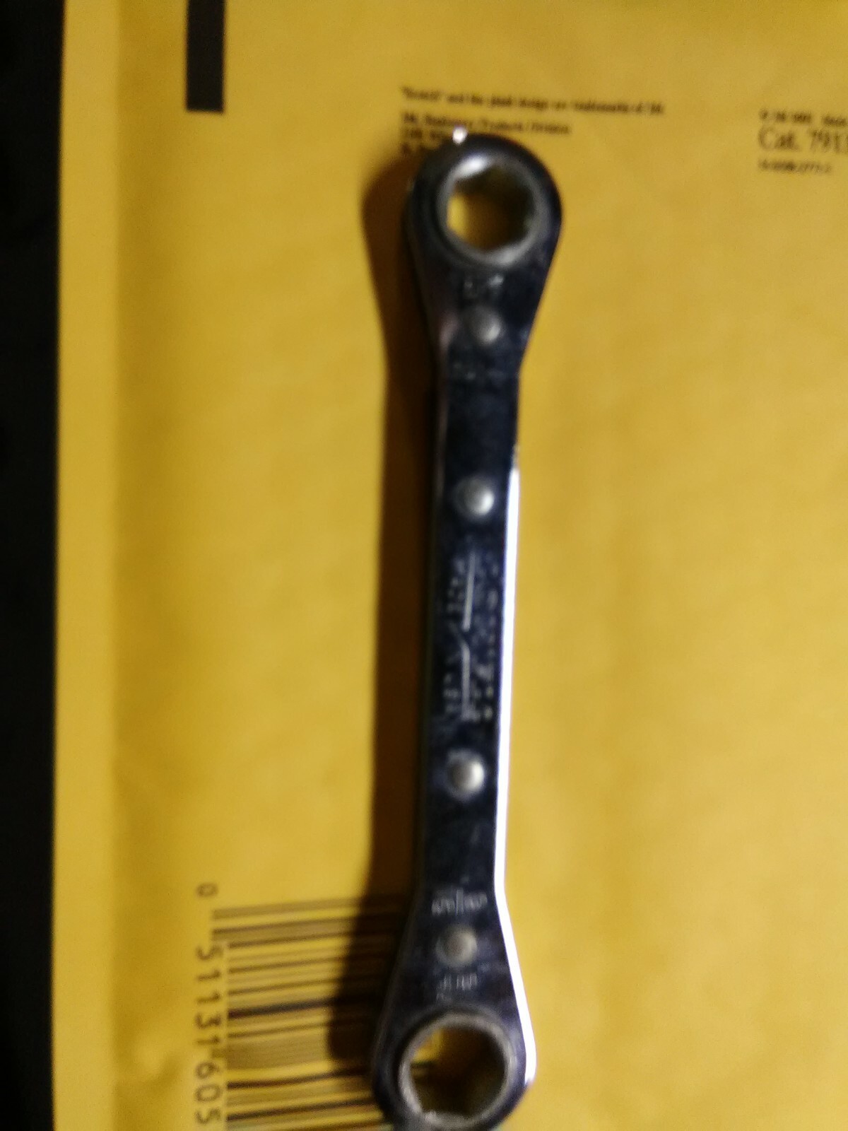 2 EA LOWELL 5/8″ x 3/4″ & 1/2″x 9/16″ DOUBLE BOX END RATCHETING WRENCH, USA