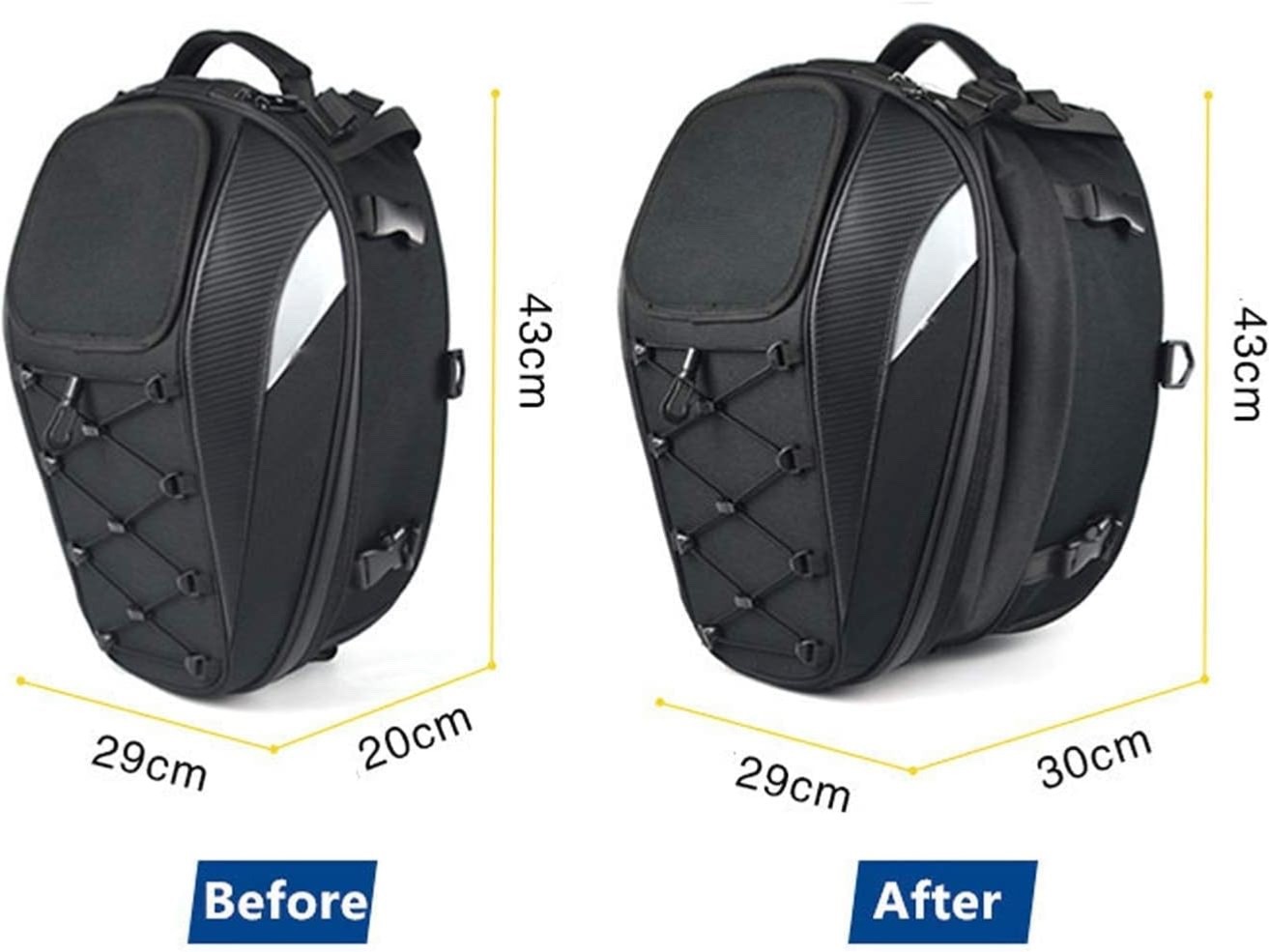 Motorcycle Tail/Seat Bag – Dual Use Waterproof Helmet Bag for Motorbike