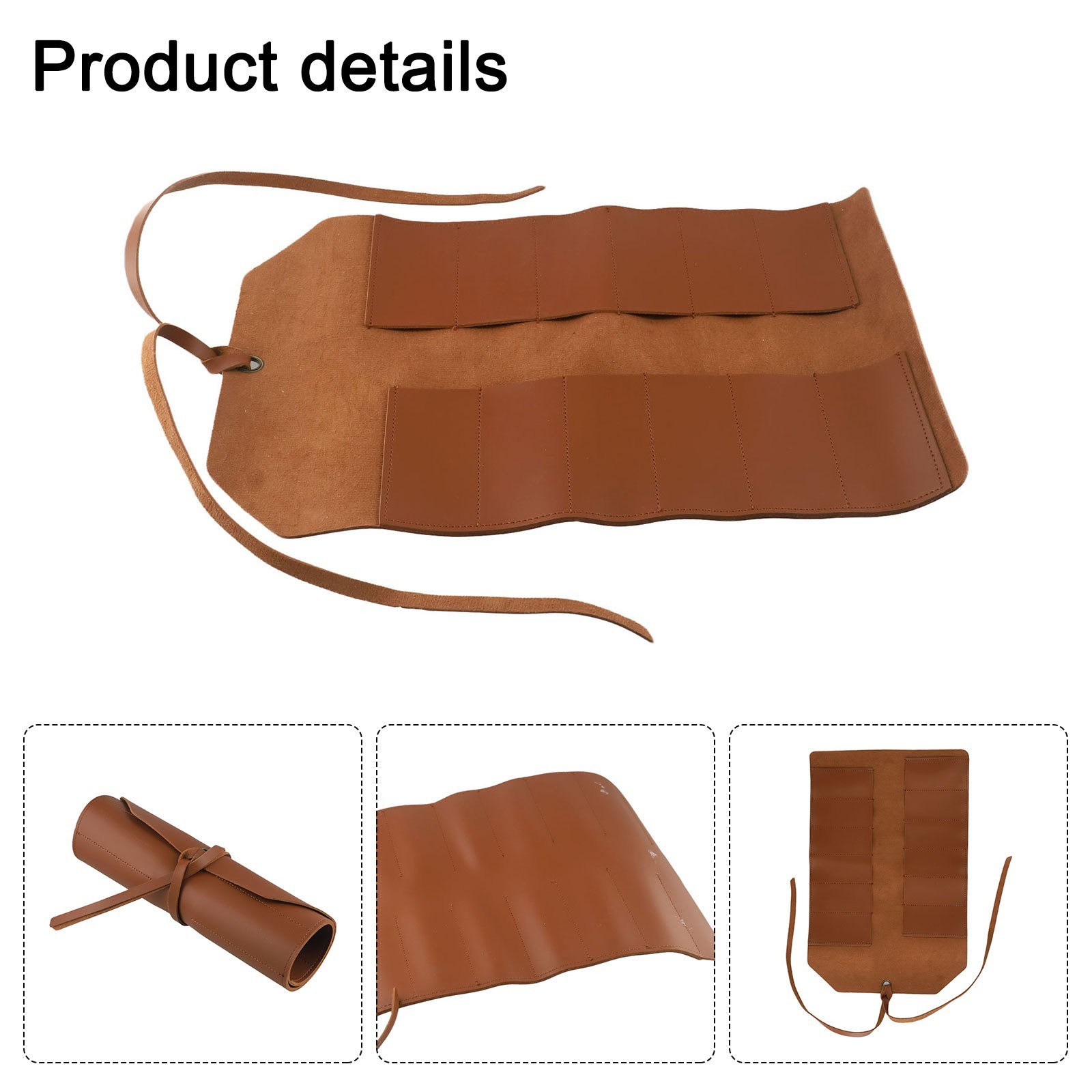 Classic Leather Tool Roll Bag for Compact and Organized Hardware Storage