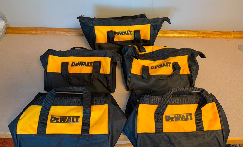 DEWALT 12″ Soft Tool Bag 11x9x6 Heavy Duty Zippered Storage Organizer