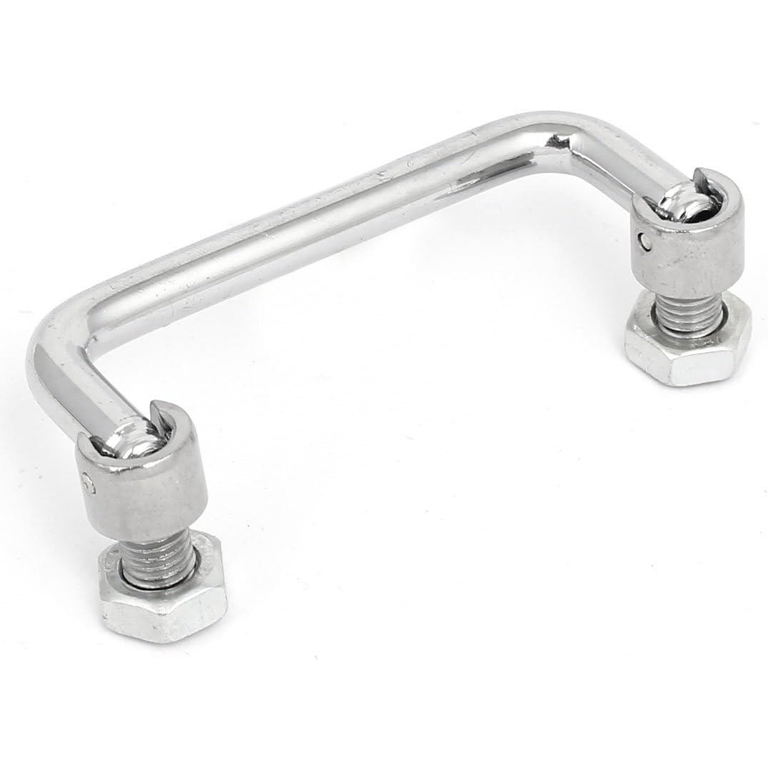 Metal Folding Pull Handle, 10mm, Silver, for Mechanical Equipment & Tool Cases