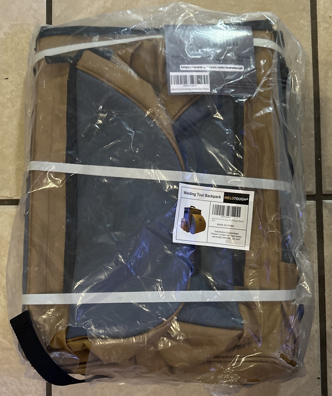 MELOTOUGH Welding Tool backpack for Tools and Helmet Extreme Regular, Brown NEW