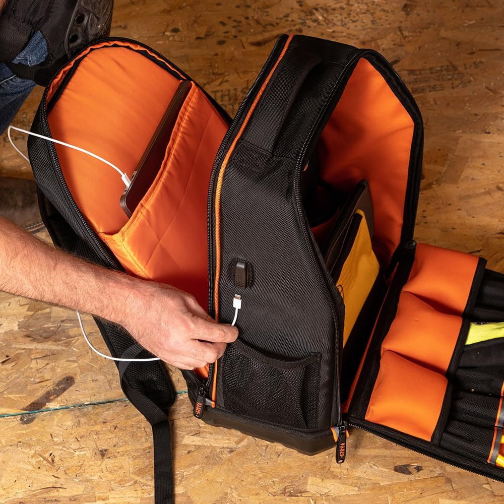 62805BPTECH 28-Pocket Laptop Backpack Tool Bag, Tradesman Pro Extra-Large Tech T