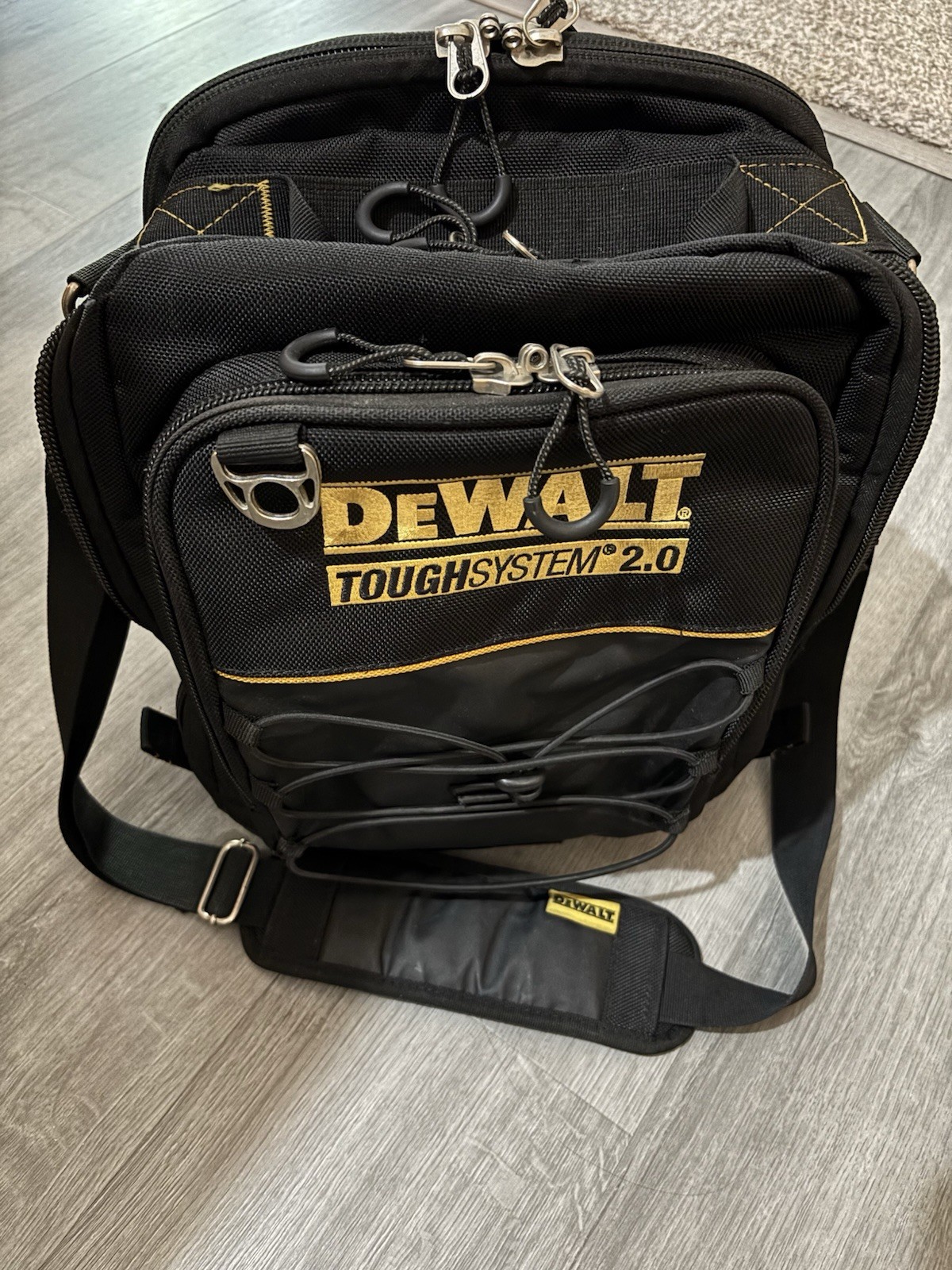 DEWALT TOUGHSYSTEM 2.0 Compact Tool Bag, 11 in., 25 Pockets, Modular, Black