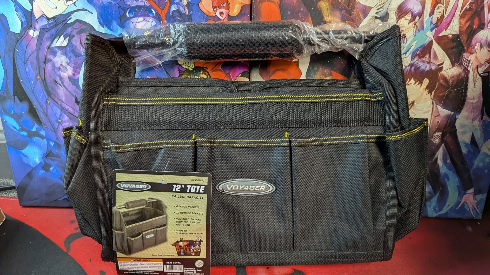 Tool Bag Open Top Tote 12 inch Storage Organizer W/ Handle 18 pockets Riggers