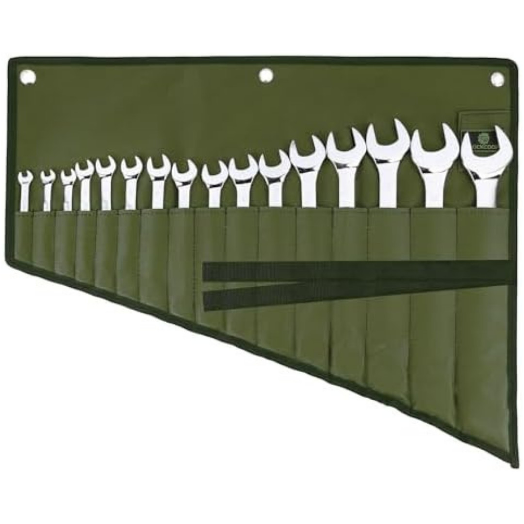 16 Pockets Wrench Roll Organizer Wrench Pouch Roll up with Water Proof Oxford Cl