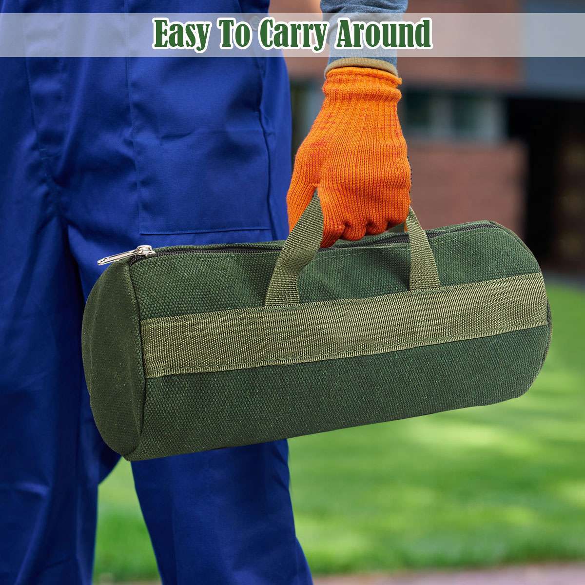 Electrician Portable Tool Bag Soft Canvas Storage Organizer Bag Case with Zipper