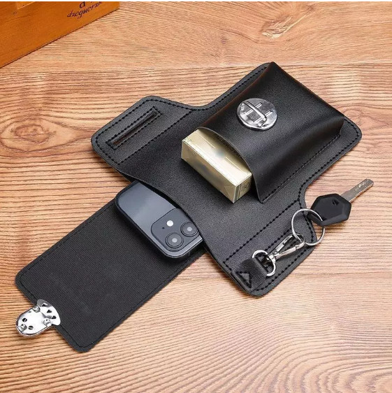 Universal Cell Phone Belt Pack Bag Waist Holster Pouch Vertical Type With Pouch
