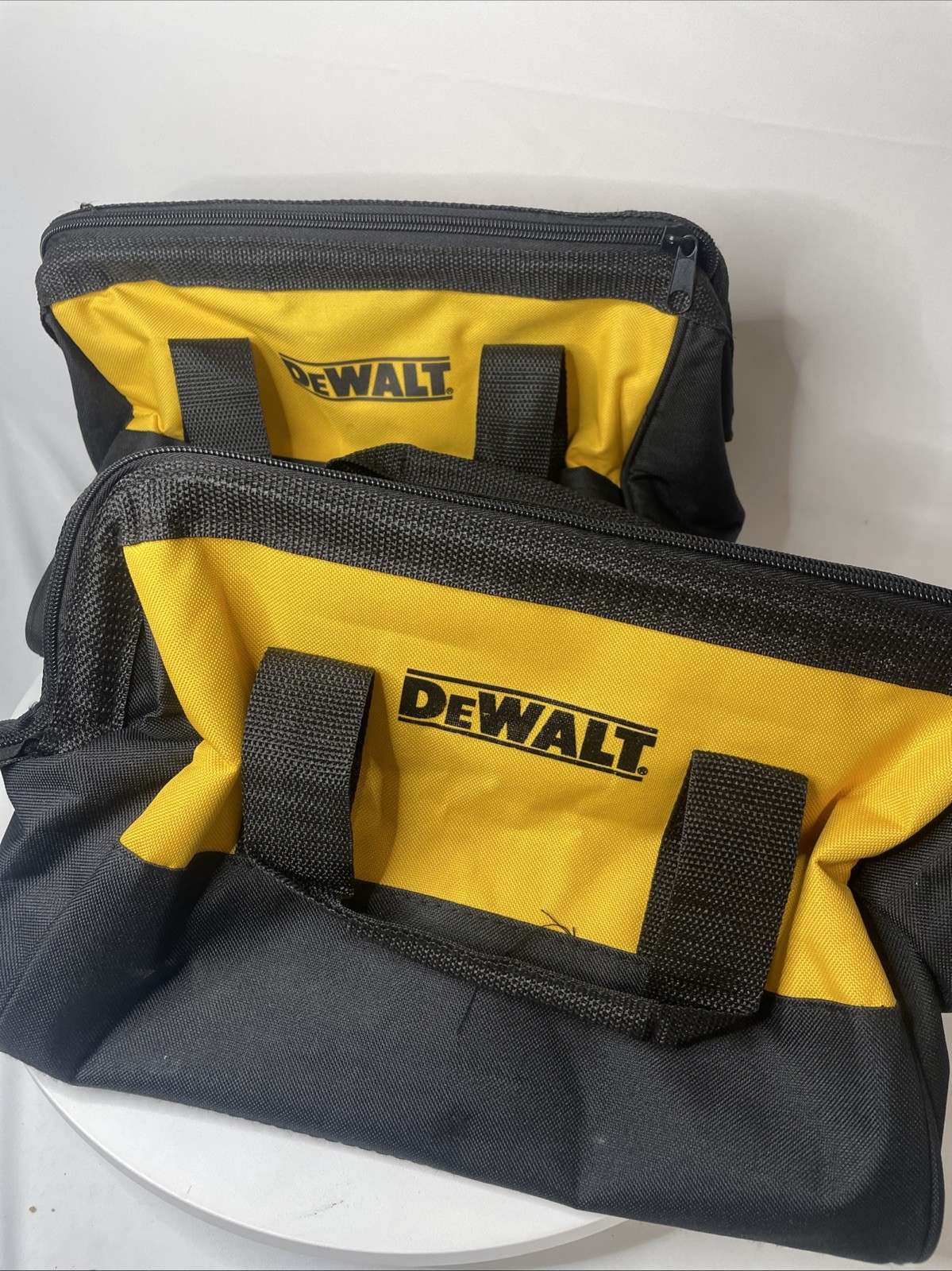 (2) DeWalt 13″ x 9″ x 10″ Heavy Duty Nylon Tool Bag with Skids N822152