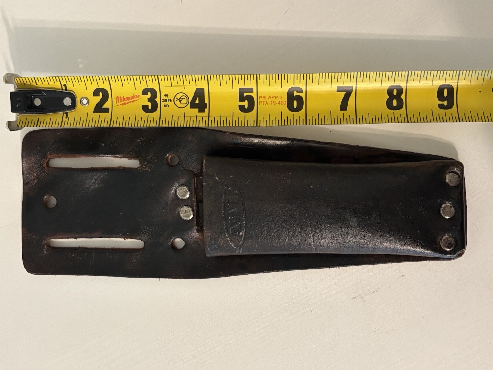 AWP Brown Leather Holder Utility Knives Pliers Belt Loop L-453