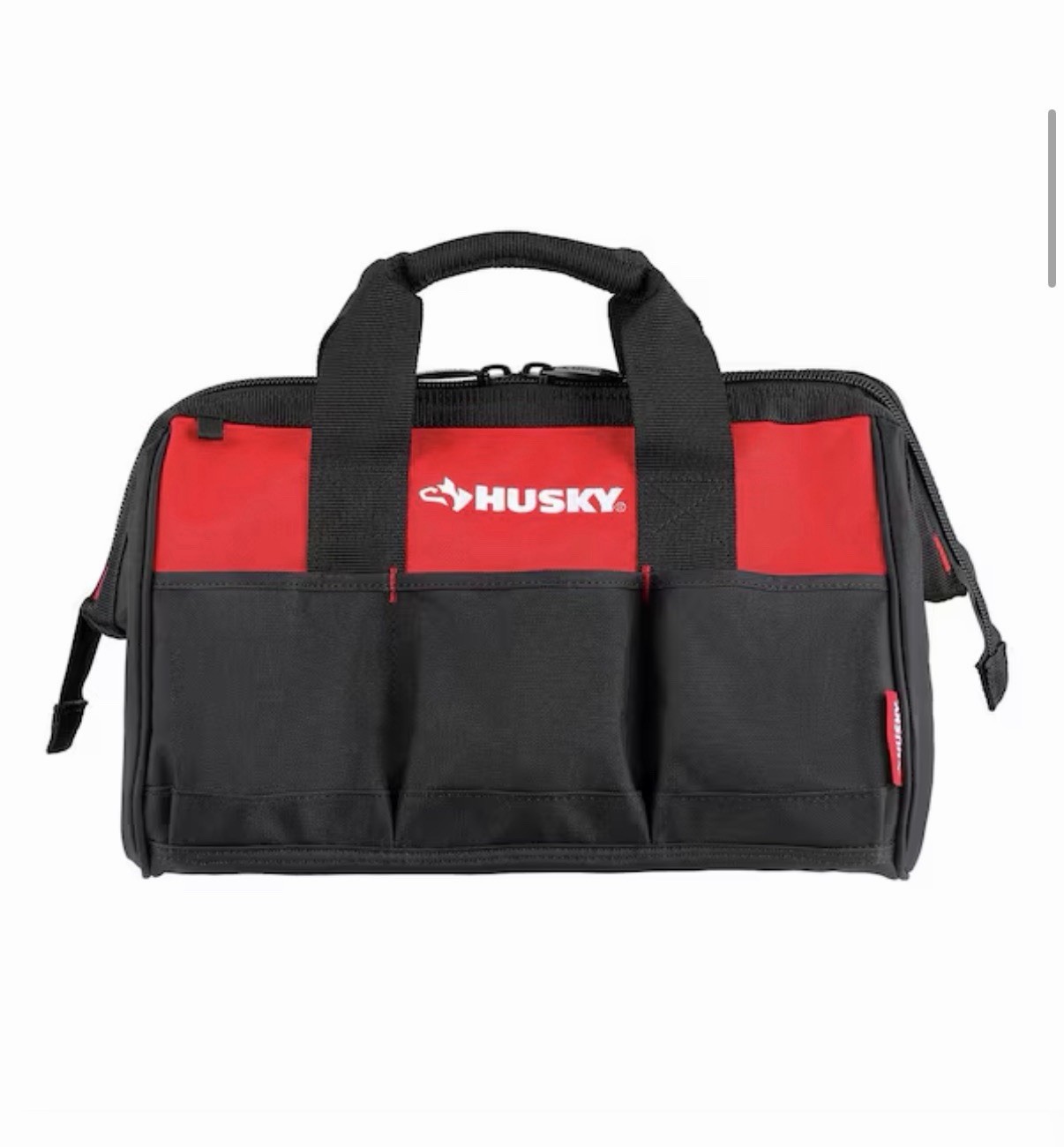 Husky Tool Bag Set Black/Red 3-Piece 18 in., 15 in. and 12 in. Tool Bag Combo
