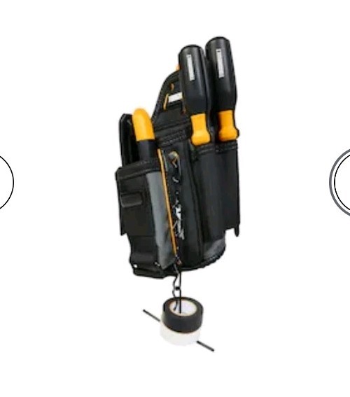 ToughBuilt TB-CT-34 Small Electrician Tool Pouch ClipTech Belt Clip 13 Pockets