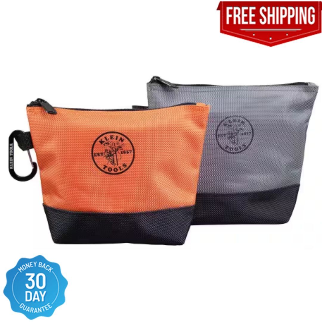 Klein Tools 55470 Canvas Stand-Up Zipper Bags (2-Pack)