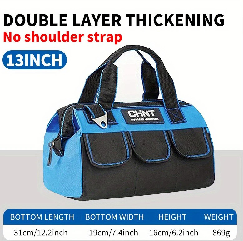 1pc Large Waterproof Multi-Pocket Tool Bag for Electrician & Mechanics – NEW