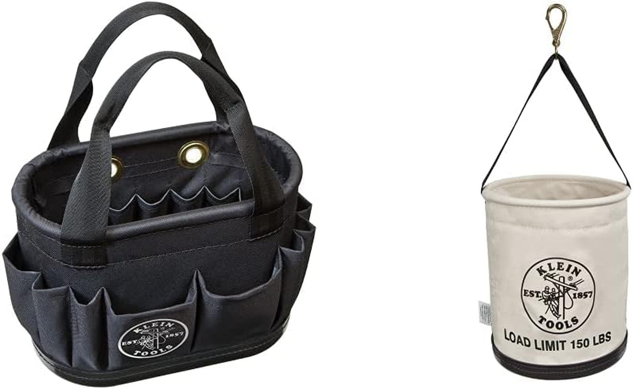 Durable Canvas Oval Tool Bucket Bundle – Versatile Storage Solution