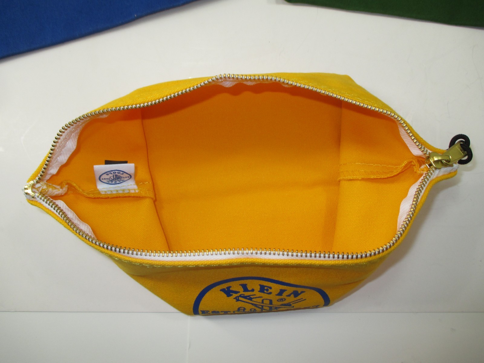 LOT OF 3 KLEIN TOOLS 5140 ZIPPER BAGS~BLUE, GREEN, YELLOW~NEW WITHOUT PACKAGING