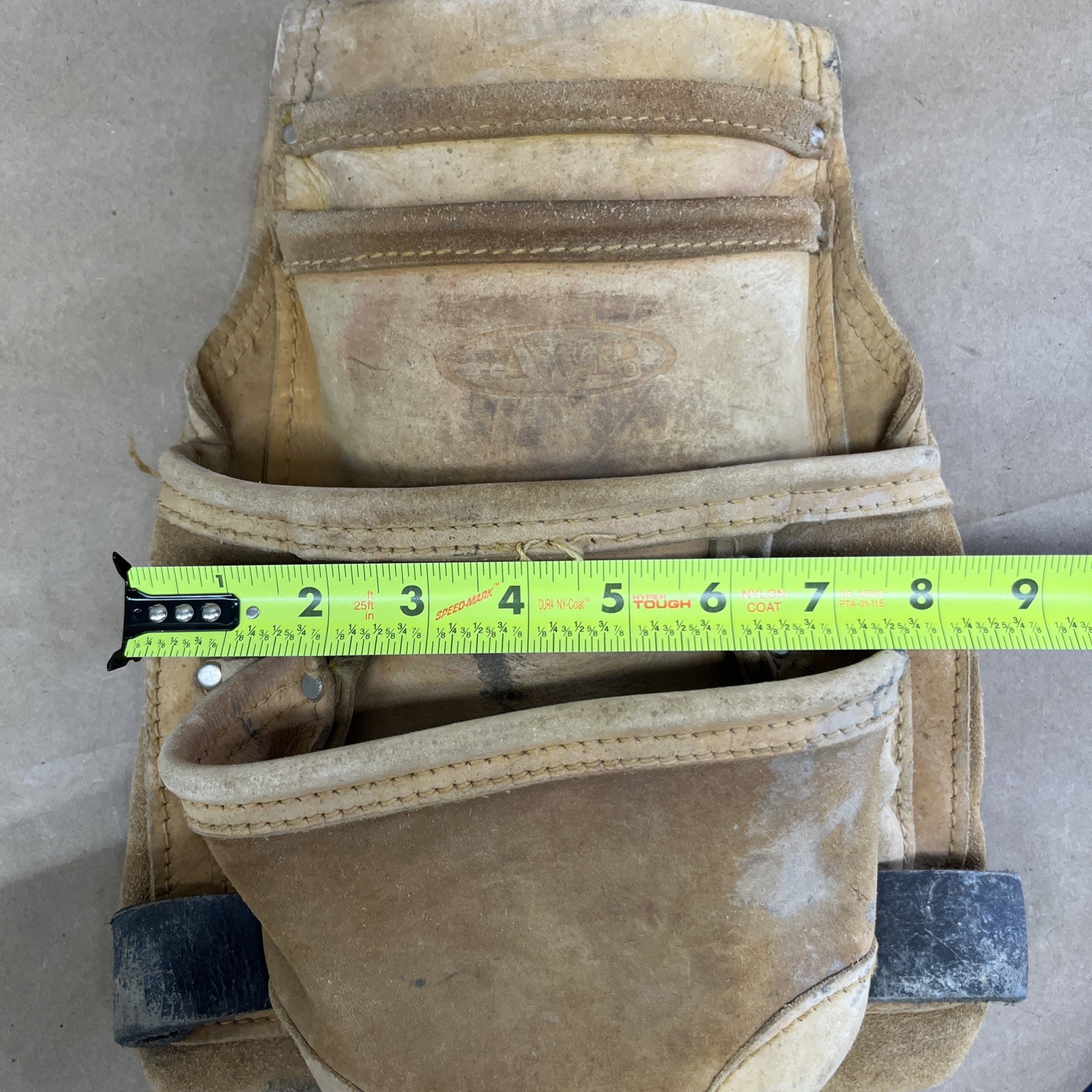 AWP American Work Leather Tool Pouch Carpenter Construction Handyman *SEE PIX