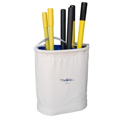 Estex Tall Hard Side Divided Canvas Aerial Tool Bucket 1807-1