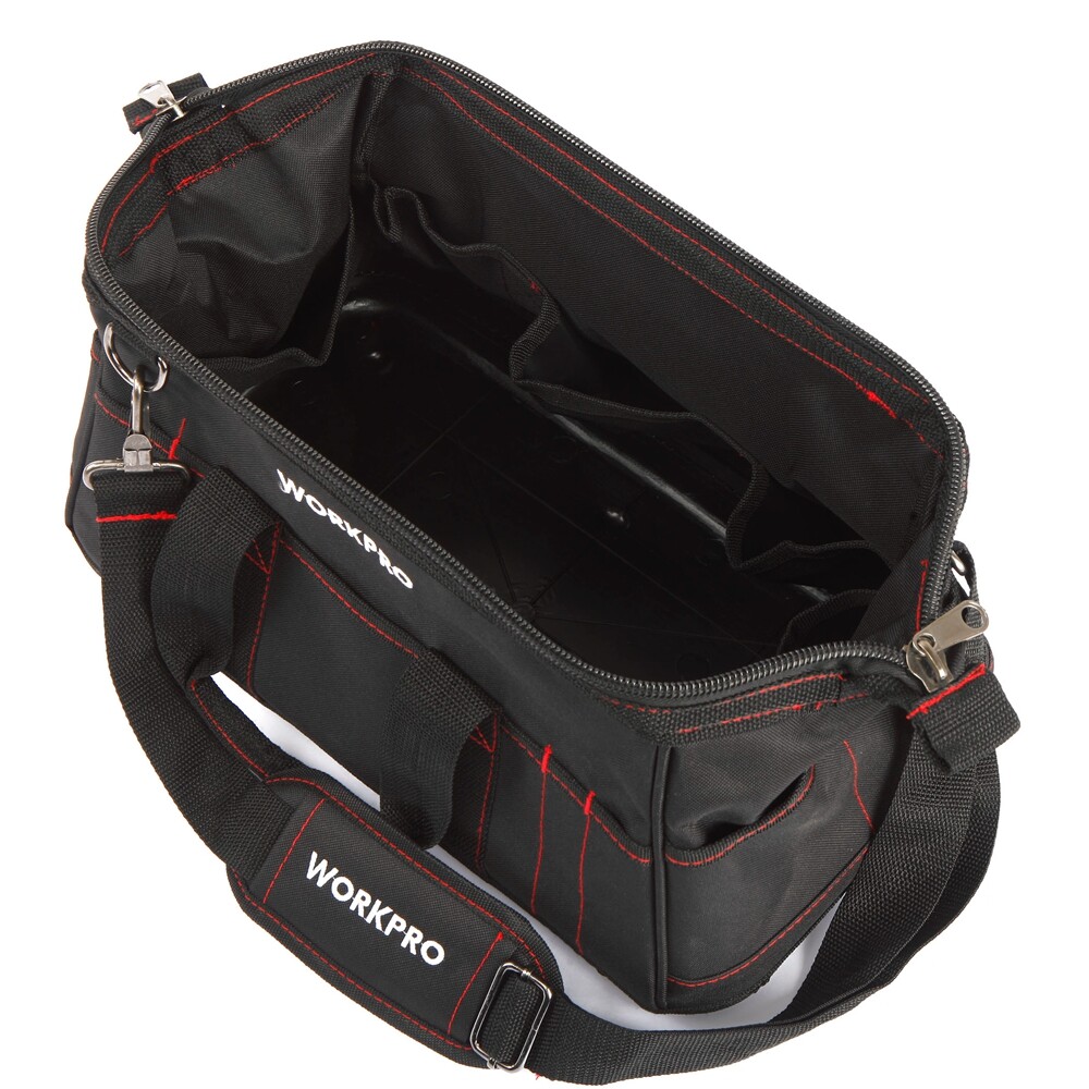WORKPRO 16″ Zipper Wide Mouth Tool Storage Bag Case Large Capacity w/21 Pockets