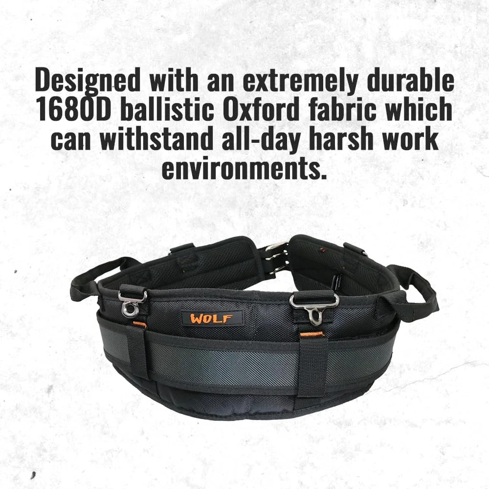 Heavy-Duty Ballistic Padded Tool Work Belt | Compatible w/Pouches, Holsters