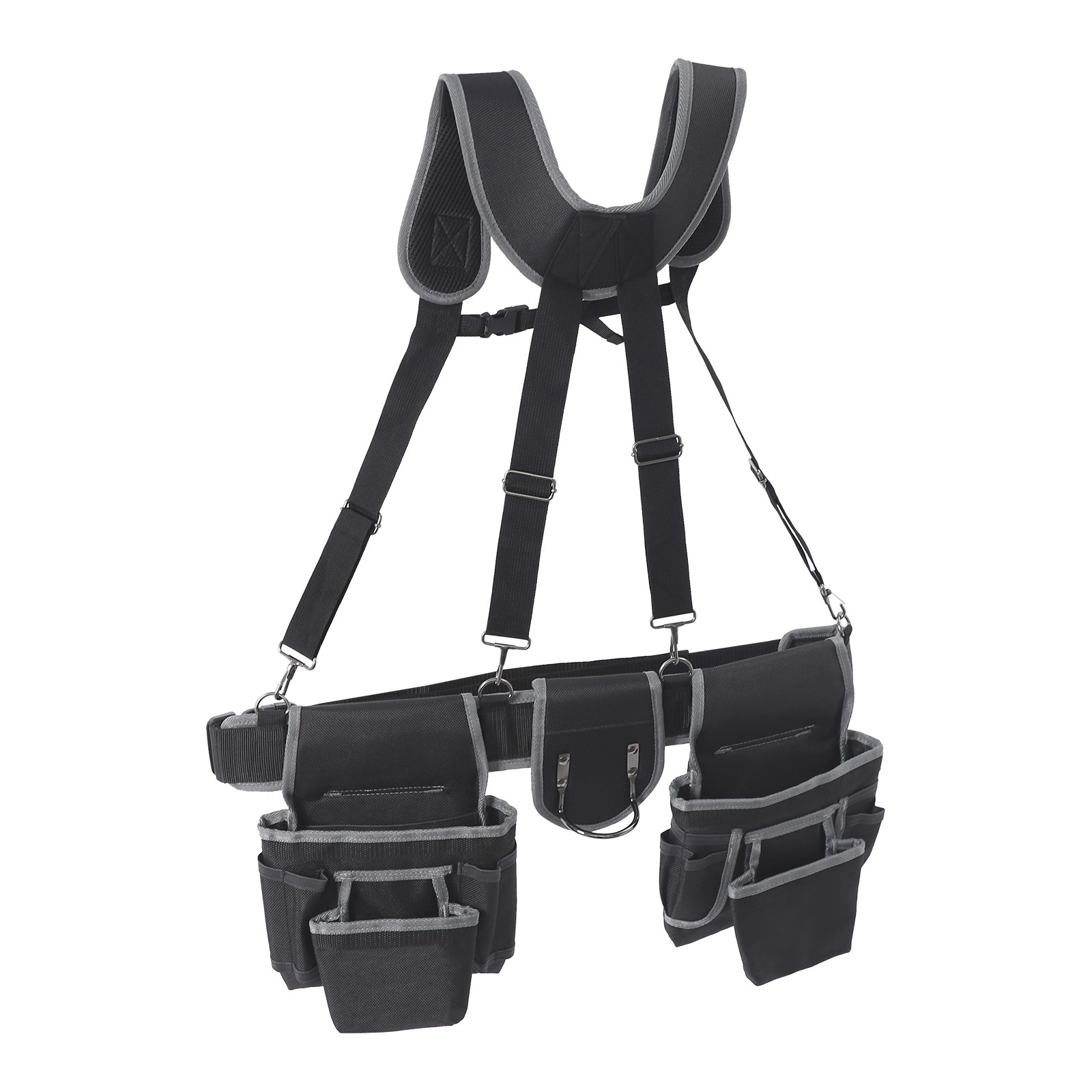 Multifunctional Electrician Tool Bag,Heavy Duty Tool Bag w/Suspenders,Tool Belt