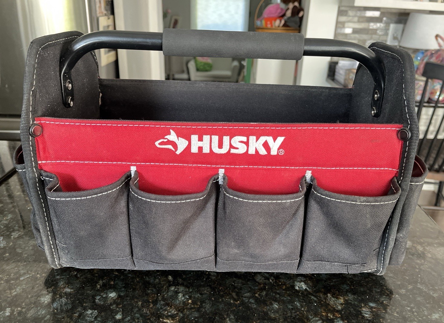 Vintage Husky Tool Tote Bag 14” X 7” Inch Heavy Duty