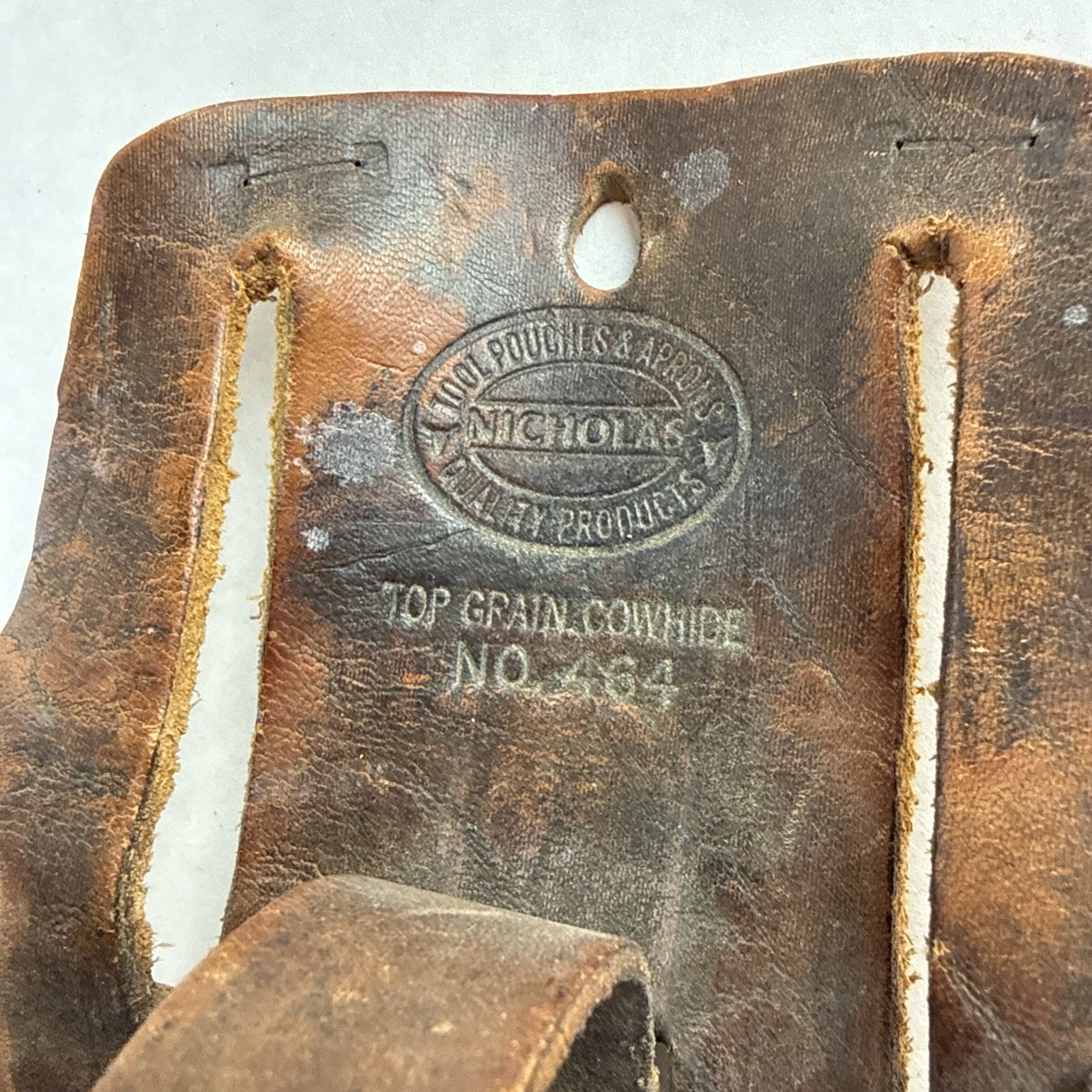 Nicholas Leather Cowhide 464 Large Tape Measure Pouch Holder Tool Belt Accessory