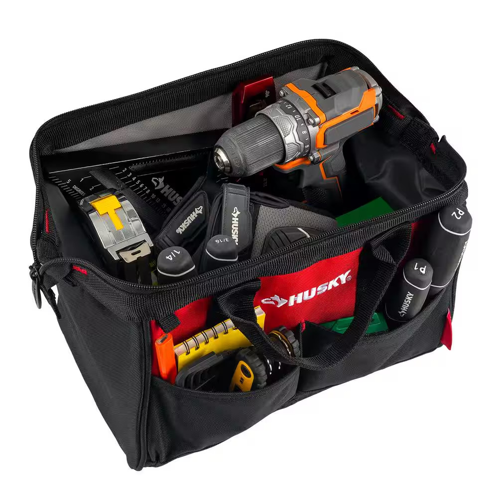 12 In. 4-Pocket Zippered Tool Bag (2-Pack)