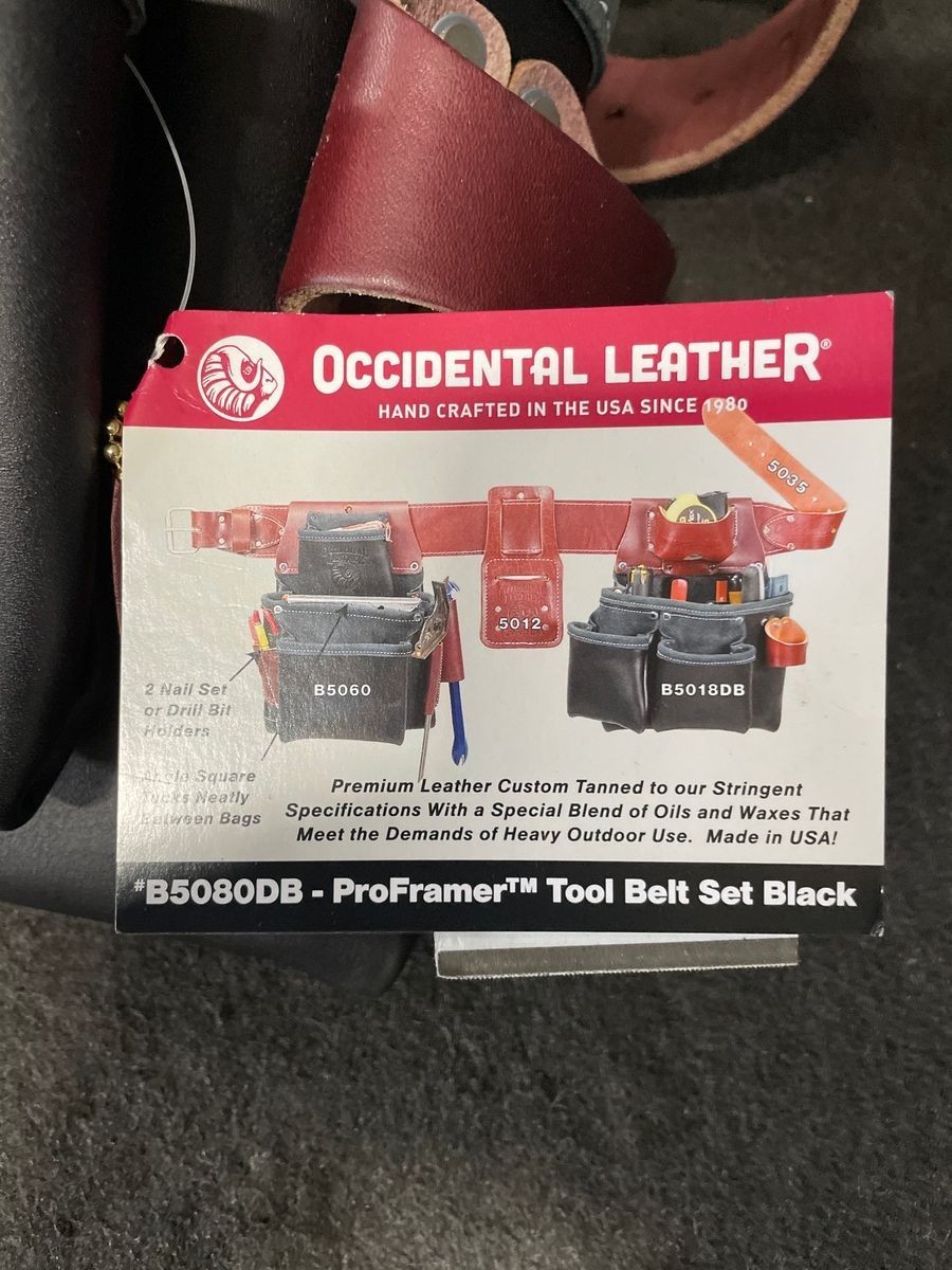 OCCIDENTAL LEATHER B5080DB Size M Pro Framer Set Tool Belt – Black