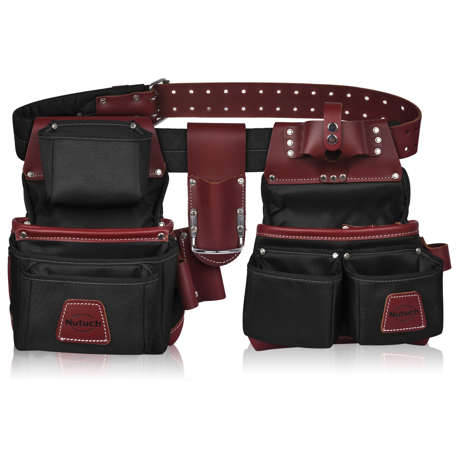 NUTUCH Nylon and Leather Tool Belt | Carpenter Tool Belts | Electrician