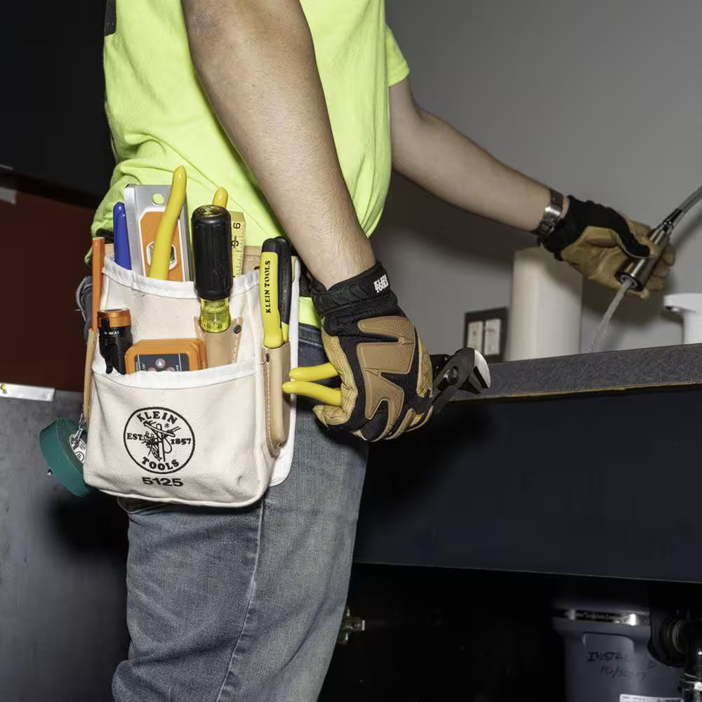 Tool Pouch, 5-Pocket, Canvas