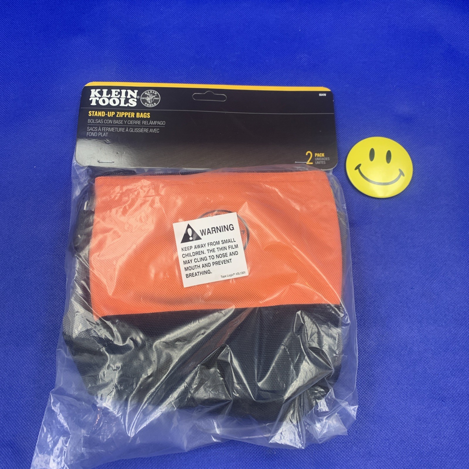 🔥1x Klein Tools Zipper Bag Stand Up Tool Pouch 2-Pack 55470 NEW
