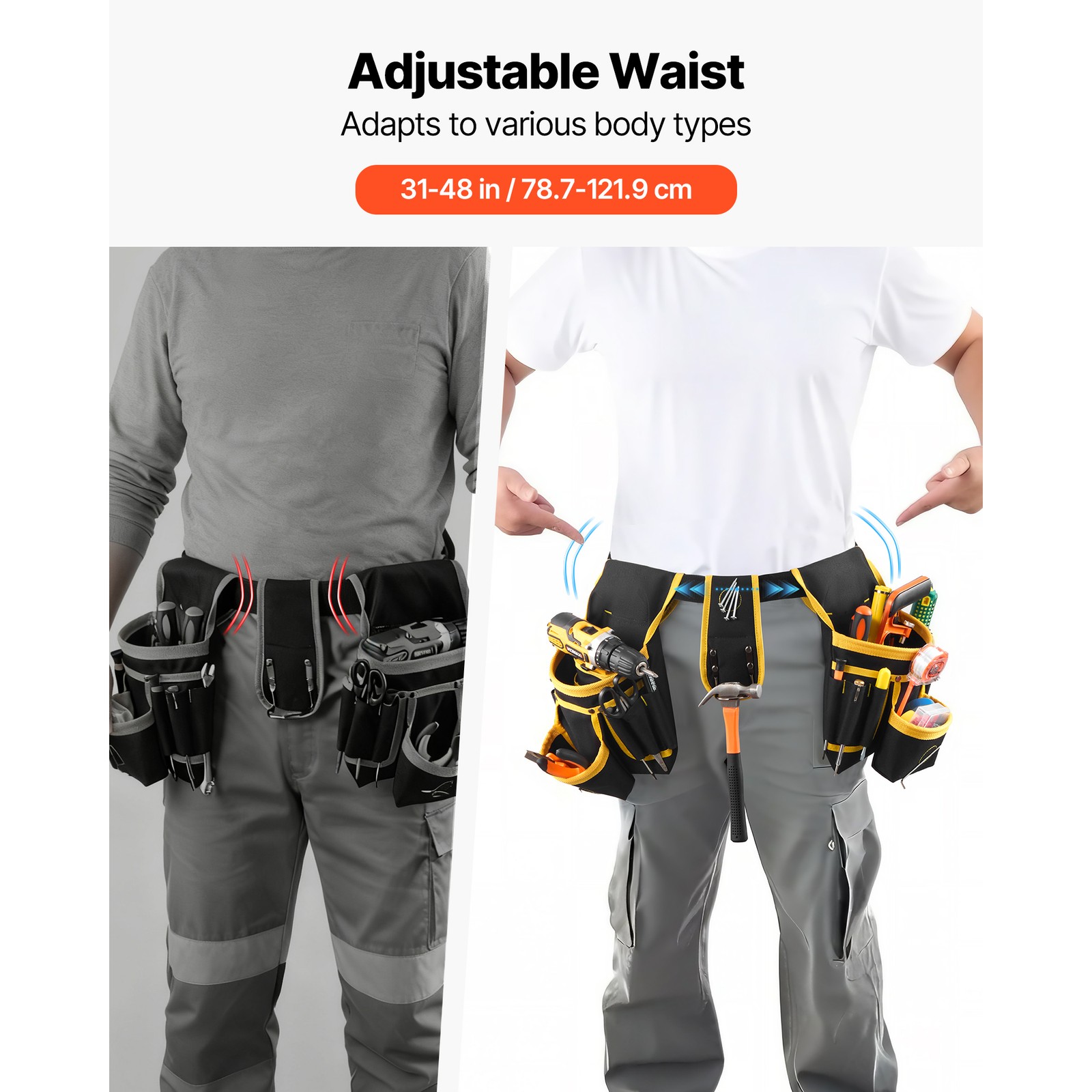 Magnetic Tool Pouch – 26-Pocket Adjustable Belt Bag for Electricians & Builders