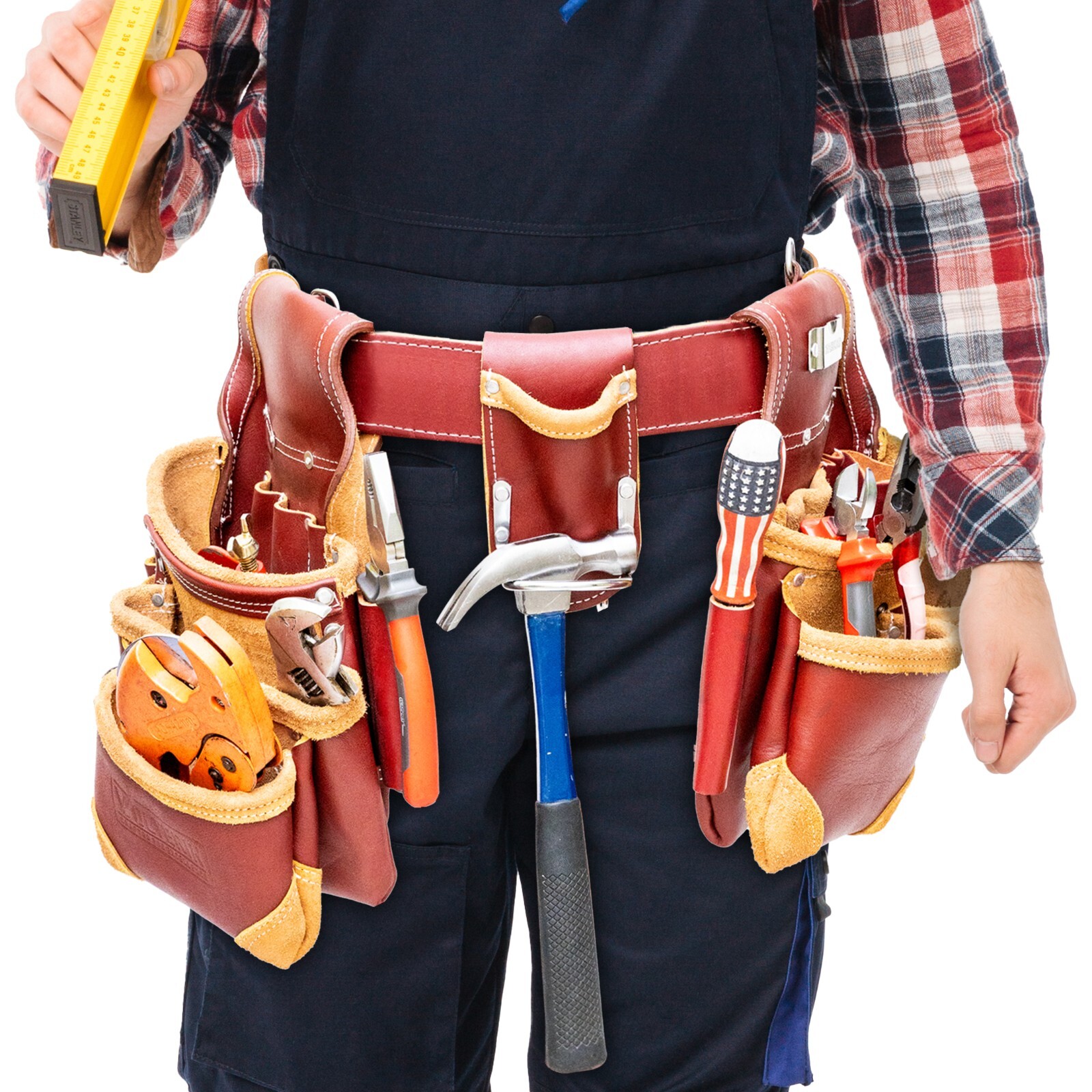 Heavy Duty Grain Leather Carpenter Tool Belt | Leather Tool Pouch Construction