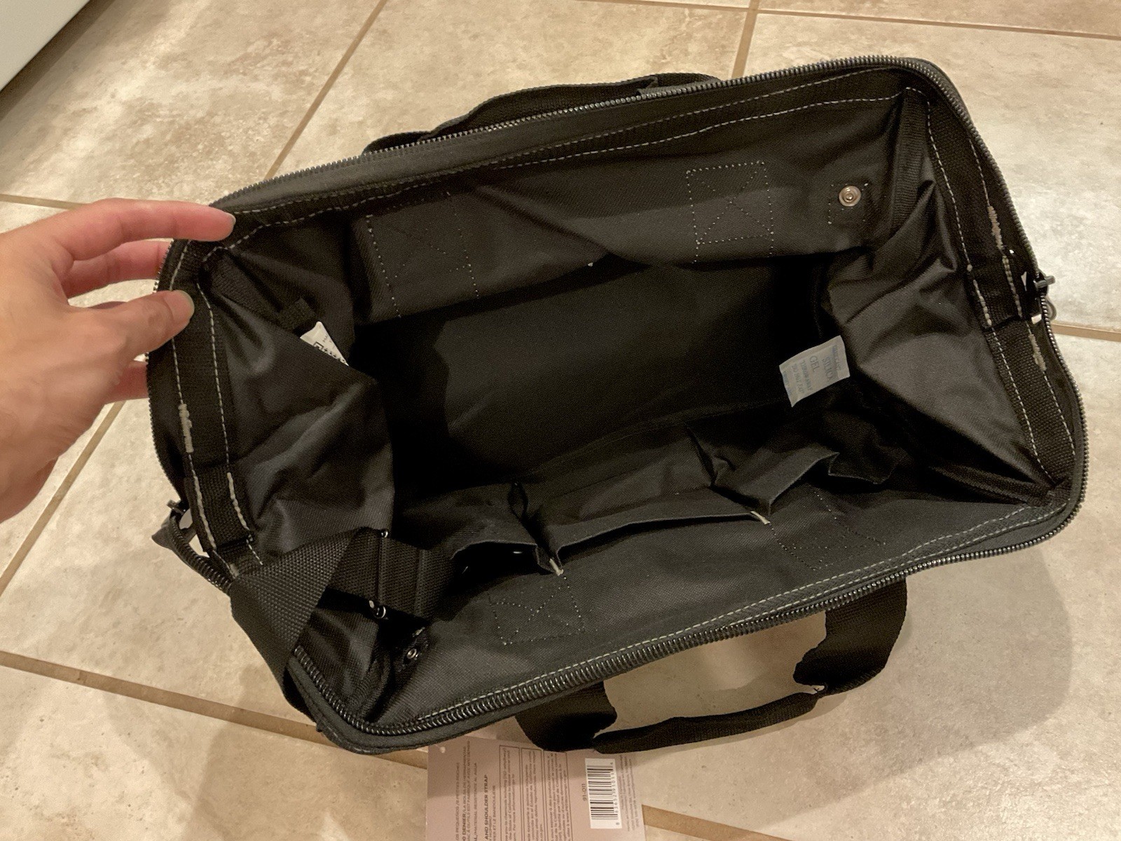 15 Inch Heavy Duty Tools Carry Bag With 8 Pockets Adjustable Shouder Straps 600D