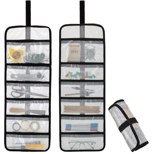 Roll Up Storage Bag, 6 Pockets Roll Up Tool Kit, Suitable for Small 2-pack