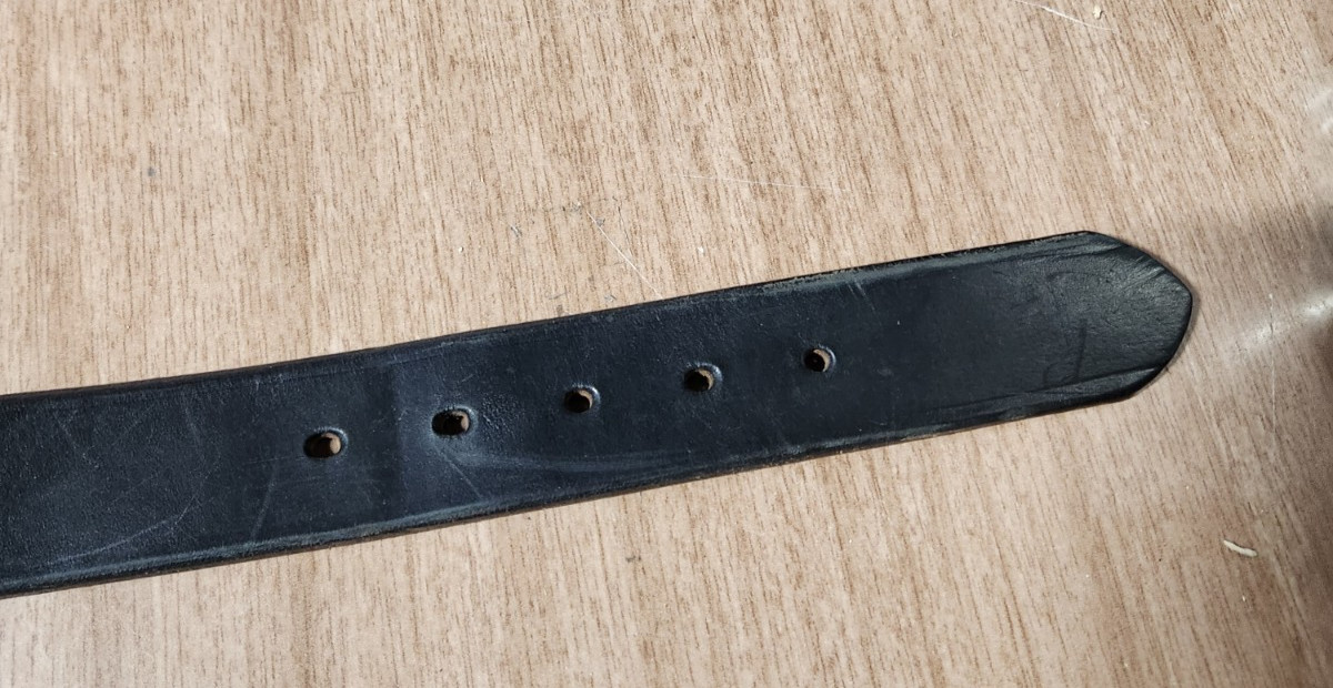 Handmade Rudedog USA 1.5” XL Black Leather Work Belt Adjustable 3021XL