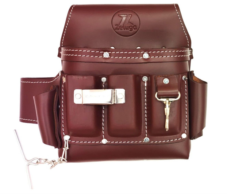 6 POCKET LEATHER ELECTRICIAN TOOL POUCH Electrical Tools Waist Multi Storage Bag
