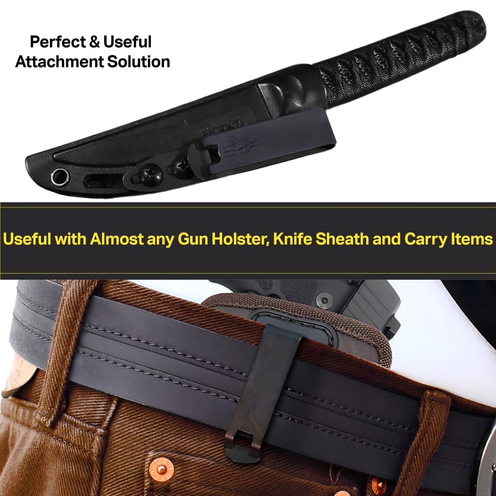 Discreet Carry Concept Clip, Tuckable Ambidextrous IWB Holster Belt Clip with…