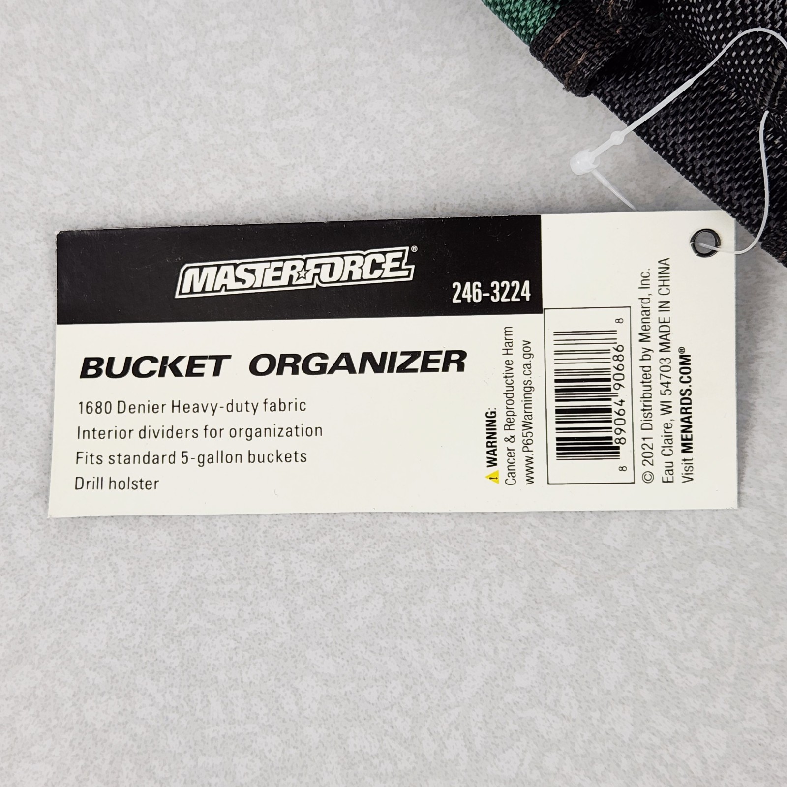Master Force 14″ Bucket Tool Organizer Fits 5 Gallon Bucket Drill Holster