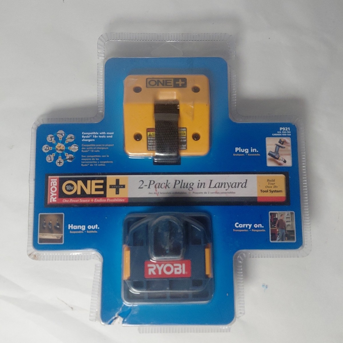 Ryobi ONE+ P921 18V Plug In Tool Lanyard 2 Pack Safety Strap Holder