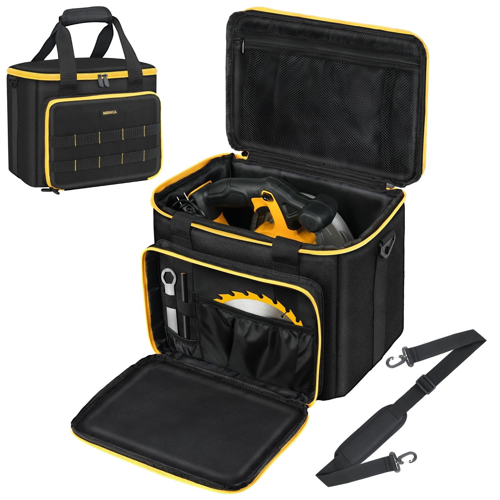 Portable Tool Bag for 20V MAX Circular Saw, Battery Compartment & Blade Organize