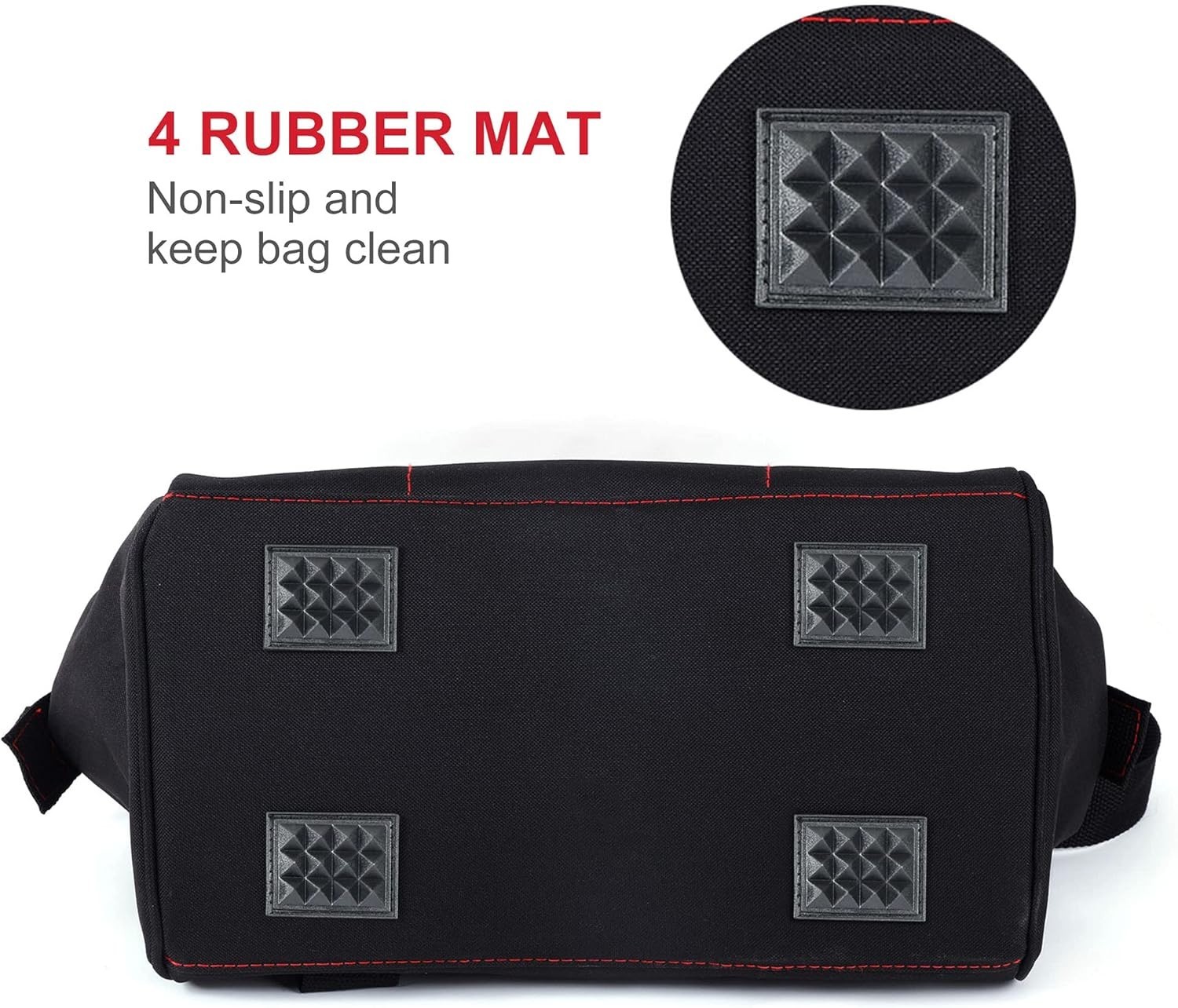 Compact 14-Inch Black & Red Tool Organizer – Zip-Top for Maximum Accessibility