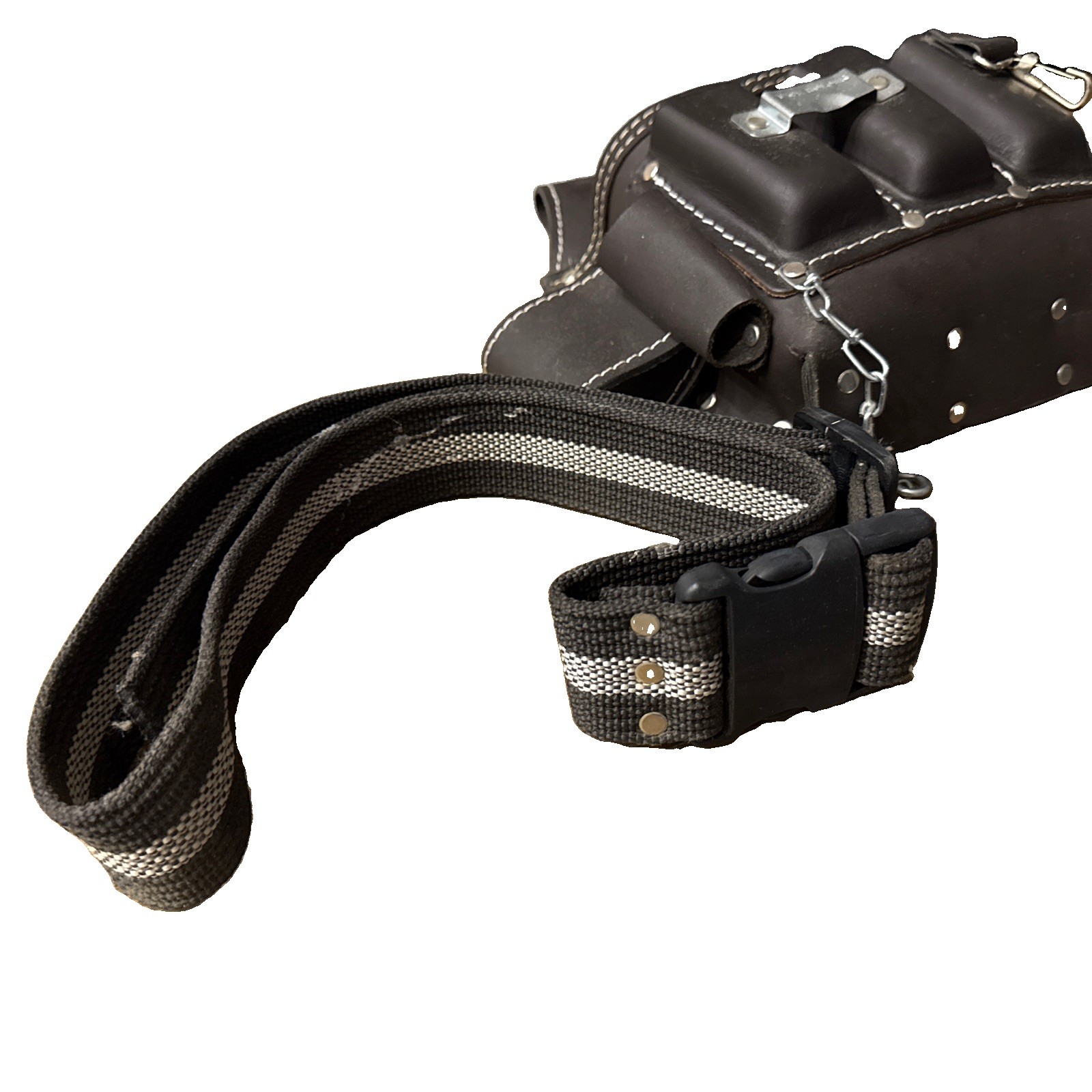 AWP HP – Leather Tool Pouch with Belt Clip, Tape Holder & Chain T-Bar – unused